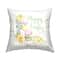 Stupell Industries Happy Easter Pastel Eggs Decorative Printed Throw Pillow